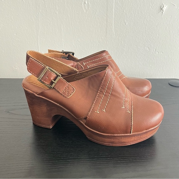 boc Shoes - b.o.c. By Born Cecilia Women Slingback Platform Round Clog Brown Size 8 Boho